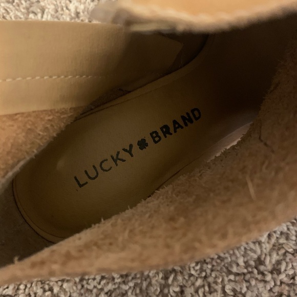 Lucky Brand Tan Peep Toe Booties - Picture 4 of 4